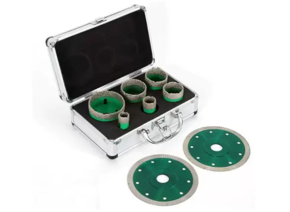 6pcs Diamond Hole Saw 20/25/42/50/55/68mm M14 Tool Kit