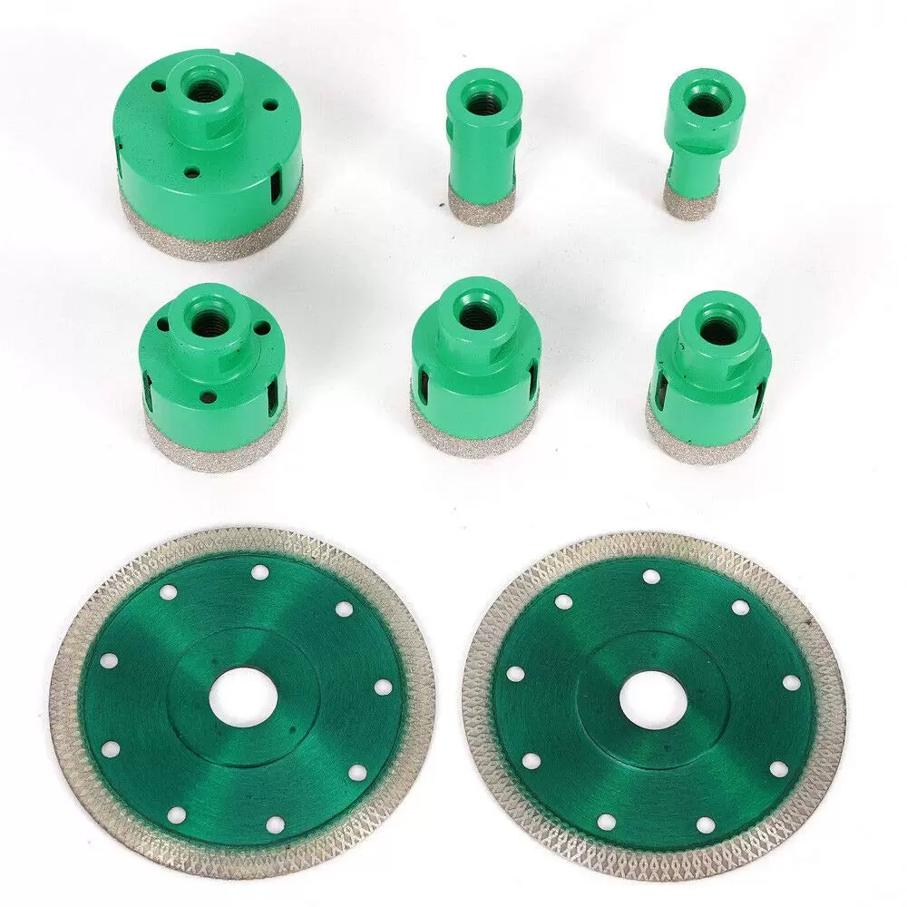 6pcs Diamond Drill Diamond Drill Bits Set Tile Drill Fine Stoneware Kit Hole Saws 2 Circular Saws Saw Drill Bit Tool 20-68mm Set for All Common Angle Grinders 6pcs Diamond Drill Diamond Drill Bits Set Tile Drill Fine Stoneware Kit Hole Saws 2 Circular Saws Saw Drill Bit Tool 20-68mm Set for All Common Angle Grinders