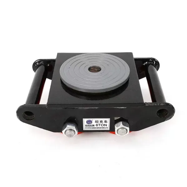 Pro Lift Armored Wheels 6 Ton Machinery Mover Made of Cast Steel PU With 360° Rotation Canopy 4 PU Anti-slip Roller for Storage Distribution and Transportation Black