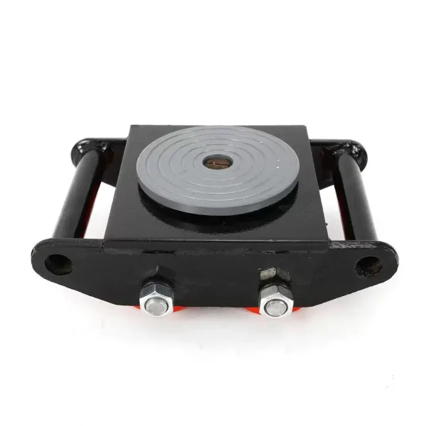 Pro Lift Armored Wheels 6 Ton Machinery Mover Made of Cast Steel PU With 360° Rotation Canopy 4 PU Anti-slip Roller for Storage Distribution and Transportation Black
