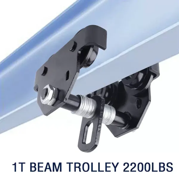 1 Ton Push Beam Trolley For I Beam Gantry Crane Hoist Winch Shop for Warehouses Garages and Other Industrial Areas