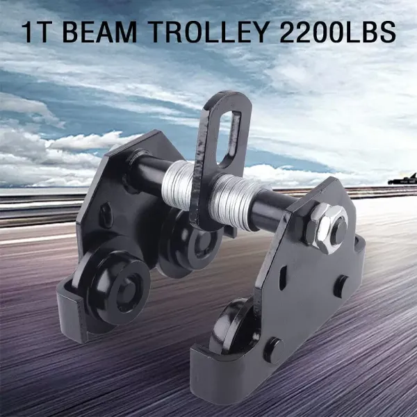 1 Ton Push Beam Trolley For I Beam Gantry Crane Hoist Winch Shop for Warehouses Garages and Other Industrial Areas