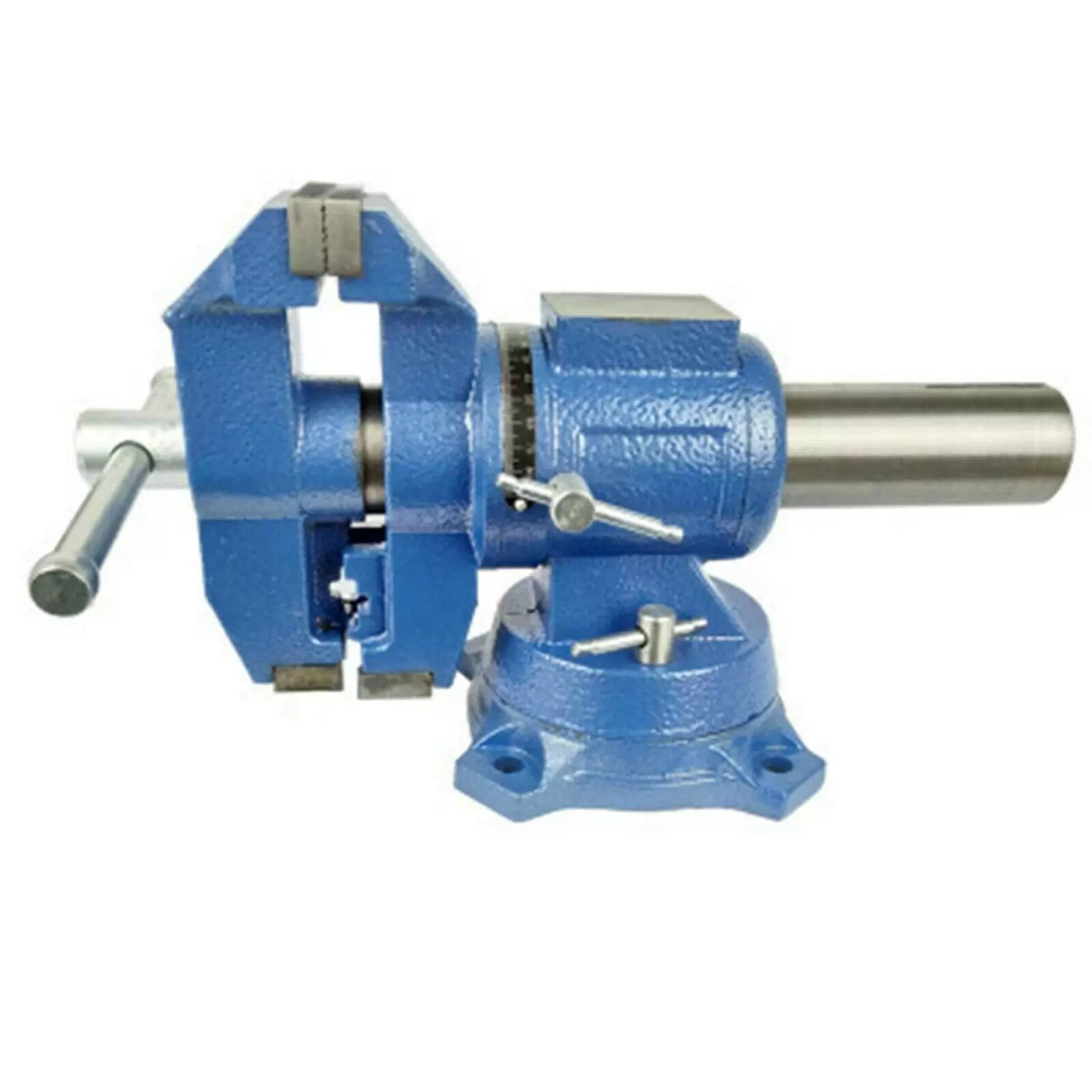 Cast Iron 5 Inch Multi-Function Bench Heavy Industrial Vice Table Vice Screw Rods Rotatable 360° Swivel Workbench for Surface Grinder Milling Machine