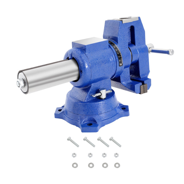 Bench Vise Table Vise for Workbench Multi-Purpose Heavy Vise Large Rotary Vise 100mm for Milling Machine 2 Axes 360° Rotation Steel Jaws