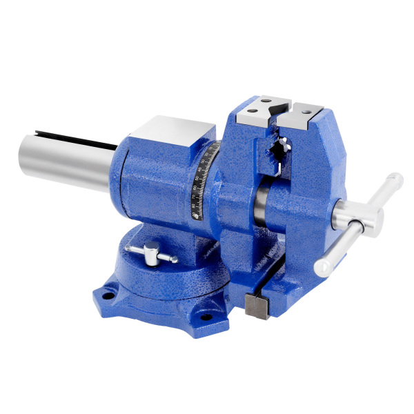 Bench Vise Table Vise for Workbench Multi-Purpose Heavy Vise Large Rotary Vise 100mm for Milling Machine 2 Axes 360° Rotation Steel Jaws