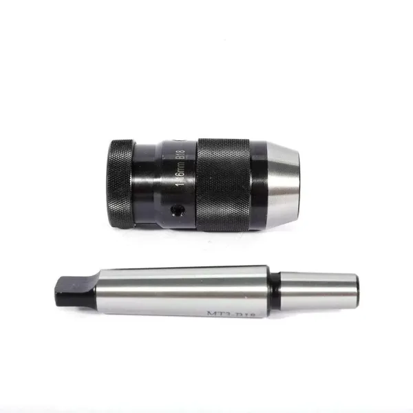Keyless Self-Tighten Chuck + MT3-B18 Connection Tool - 1-16mm Chucking Taper Self-Tighten Chuck Keyless Self-Tighten Chuck + MT3-B18 Connection Tool - 1-16mm Chucking Taper Self-Tighten Chuck