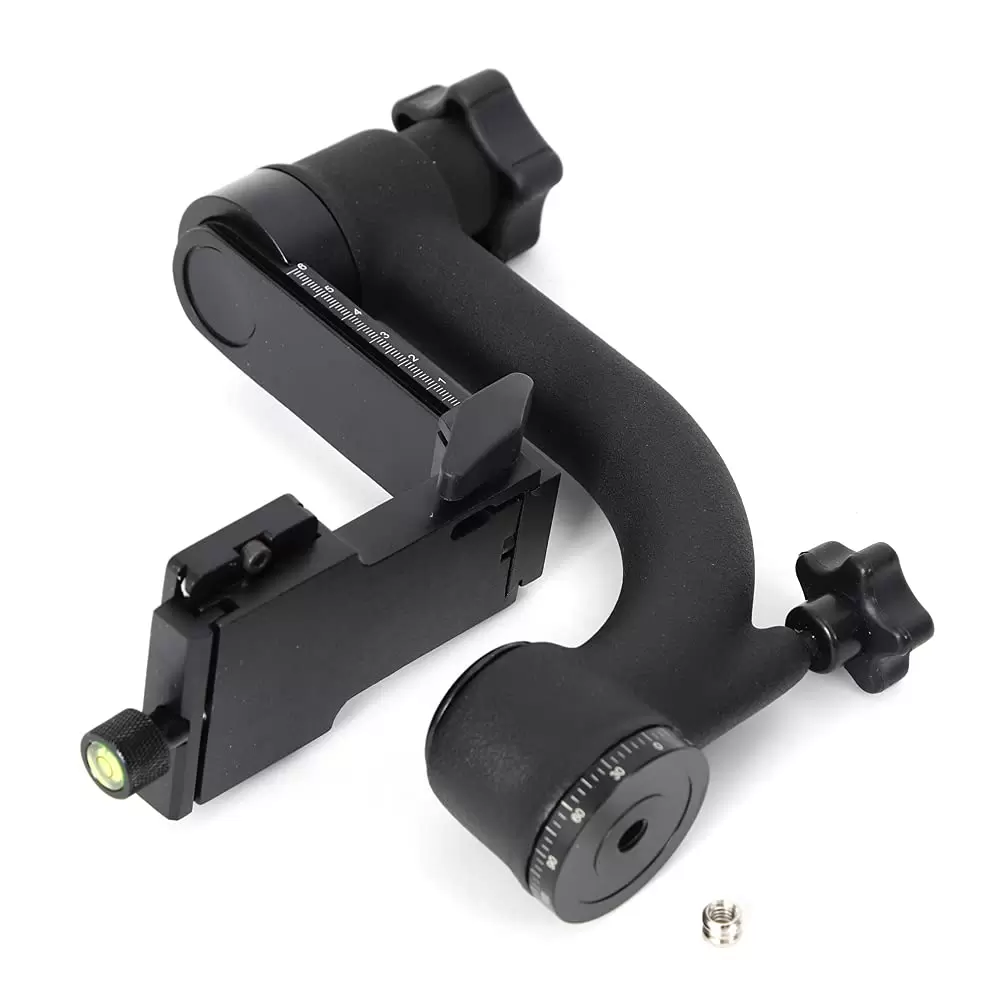 Professional 360° Aluminum Alloy Tripod Head Adjustable Height Panoramic Gimbal with Quick Release Plate Locking Knob for DSLR Camera Professional 360° Aluminum Alloy Tripod Head Adjustable Height Panoramic Gimbal with Quick Release Plate Locking Knob for DSLR Camera