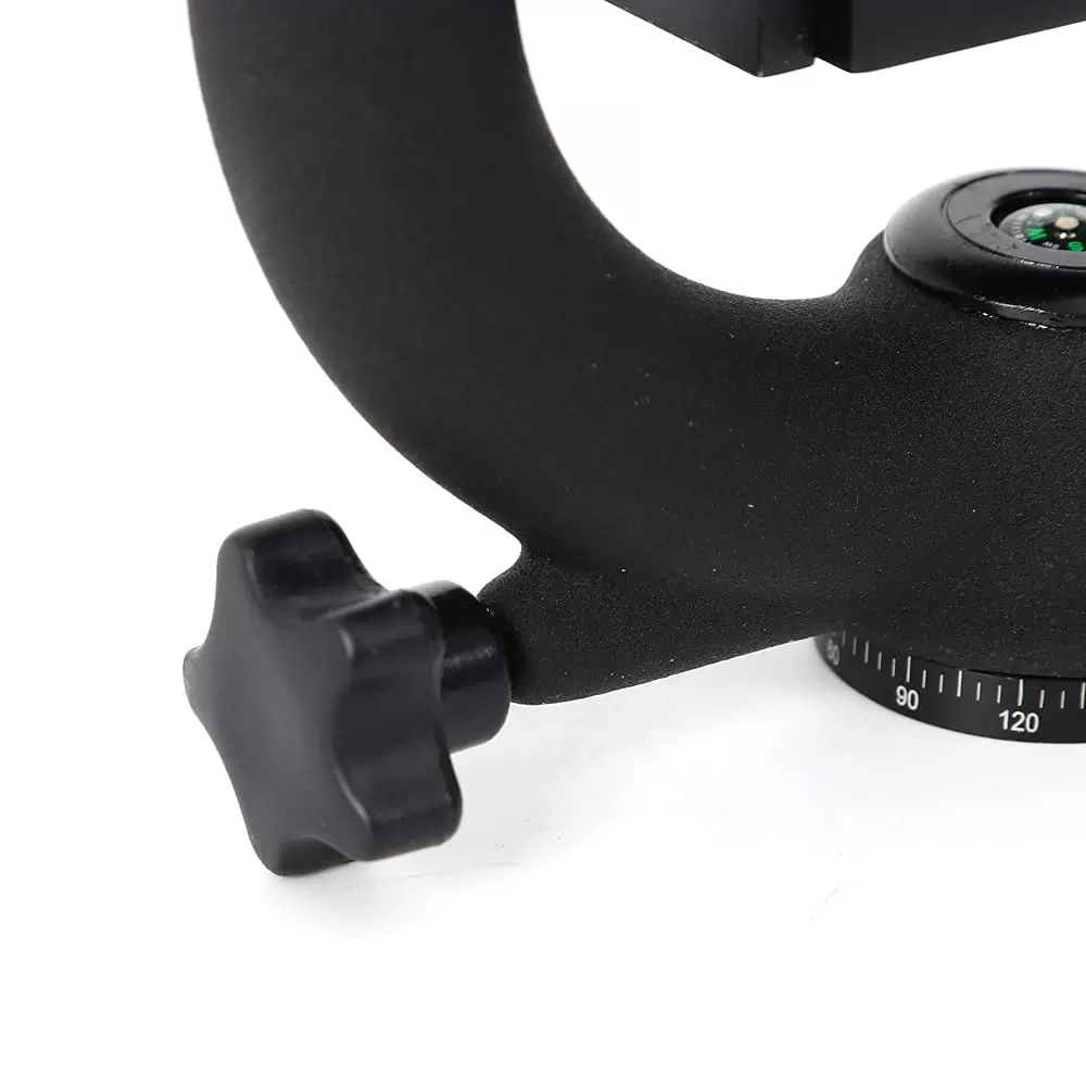 Professional 360° Aluminum Alloy Tripod Head Adjustable Height Panoramic Gimbal with Quick Release Plate Locking Knob for DSLR Camera Professional 360° Aluminum Alloy Tripod Head Adjustable Height Panoramic Gimbal with Quick Release Plate Locking Knob for DSLR Camera