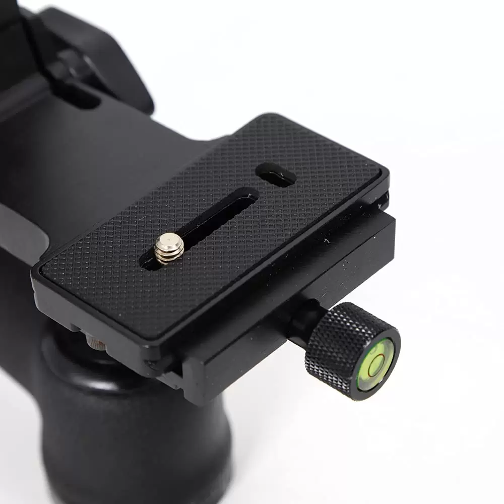 Professional 360° Aluminum Alloy Tripod Head Adjustable Height Panoramic Gimbal with Quick Release Plate Locking Knob for DSLR Camera Professional 360° Aluminum Alloy Tripod Head Adjustable Height Panoramic Gimbal with Quick Release Plate Locking Knob for DSLR Camera