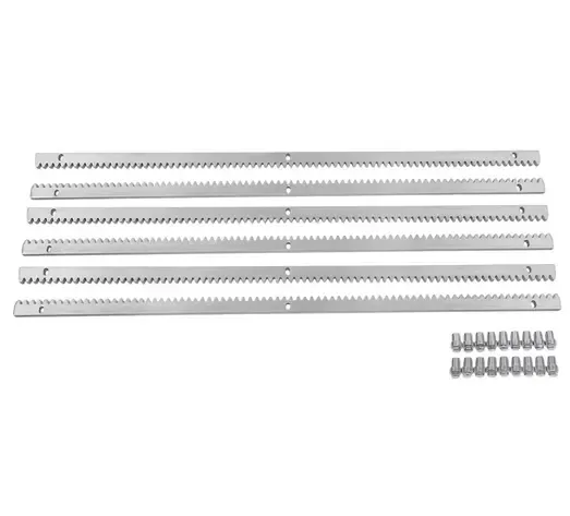 Driven Sliding Gate Opener Rack  Sliding Door Gear Racks 6m Long Toothed Rail for Sliding Doors Weight 2000 kg IP44 6 Pieces
