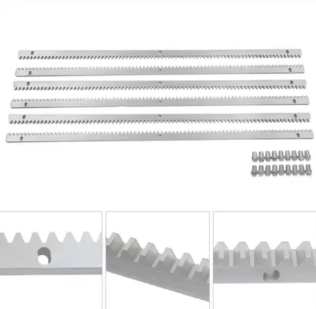 Driven Sliding Gate Opener Rack  Sliding Door Gear Racks 6m Long Toothed Rail for Sliding Doors Weight 2000 kg IP44 6 Pieces
