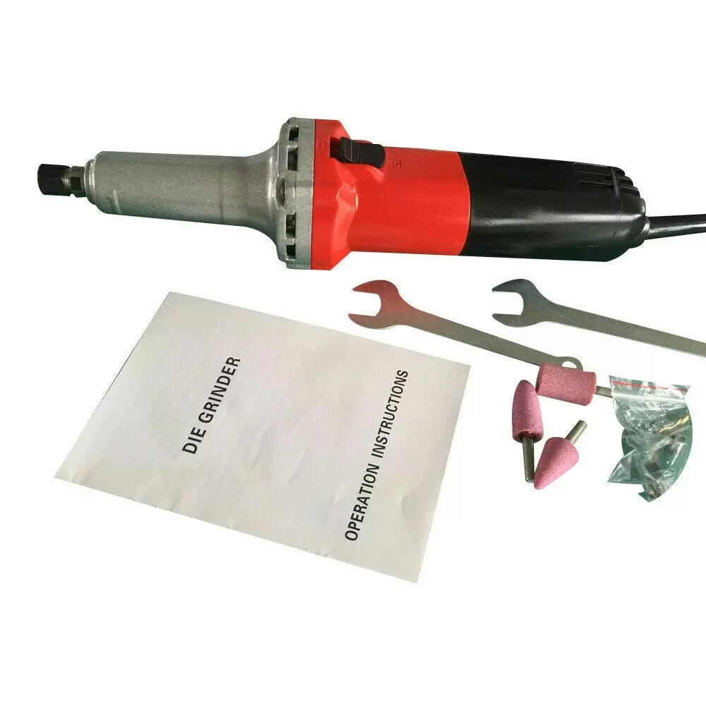 J-25 Electric Straight Grinder Die Grinder Polishing Grinding Machine Electric Straight Die Grinder Handheld Variable Speed Grinding Machine 6mm 600W