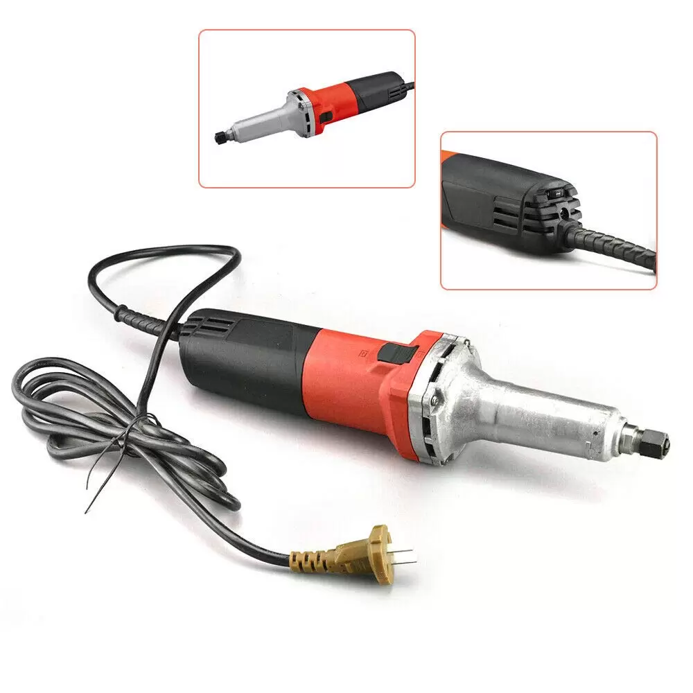 J-25 Electric Straight Grinder Die Grinder Polishing Grinding Machine Electric Straight Die Grinder Handheld Variable Speed Grinding Machine 6mm 600W