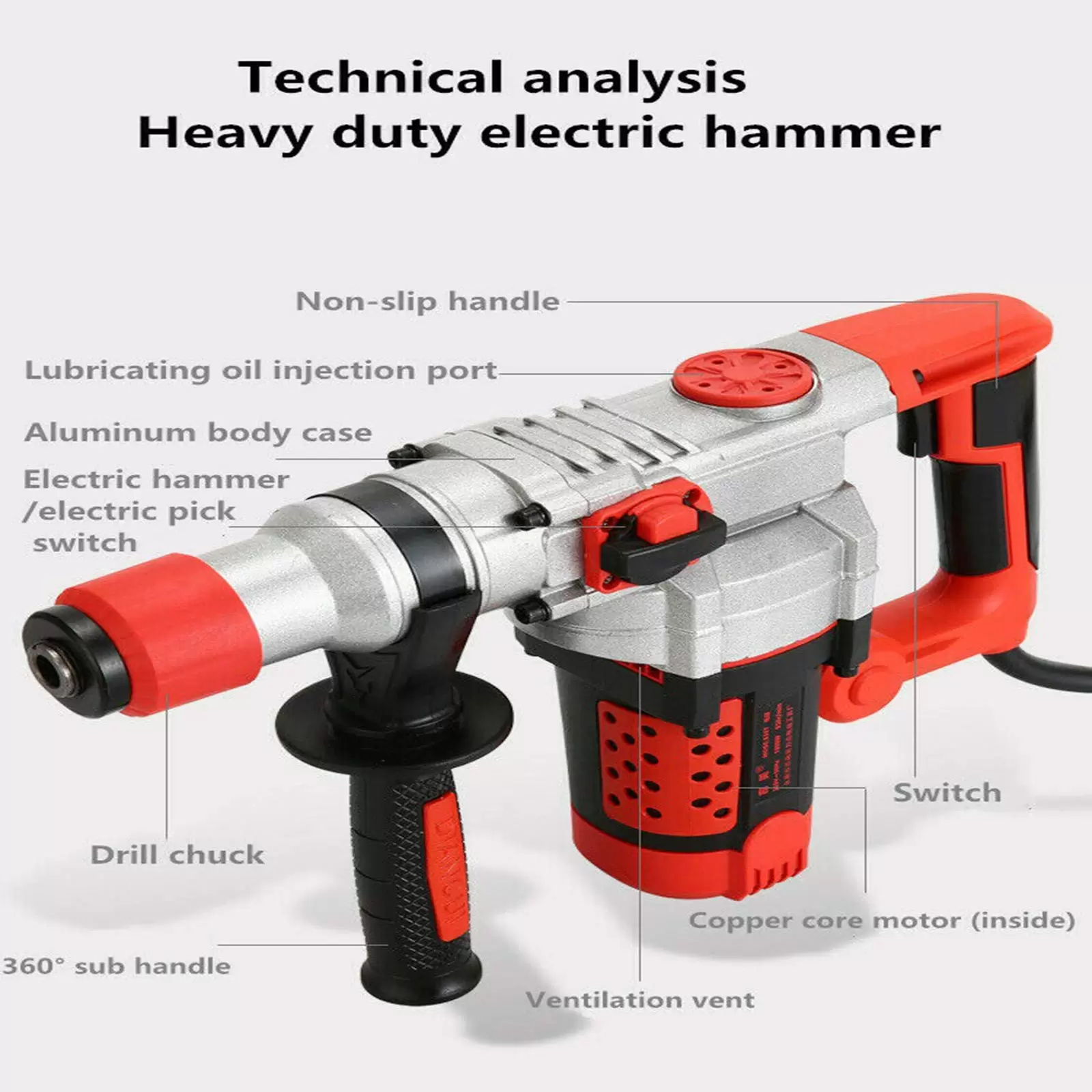 30 Cylinder 2200W Impact Drill Driver - Heavy Steel Multi-Function Electric Drill 30 Cylinder 2200W Impact Drill Driver - Heavy Steel Multi-Function Electric Drill