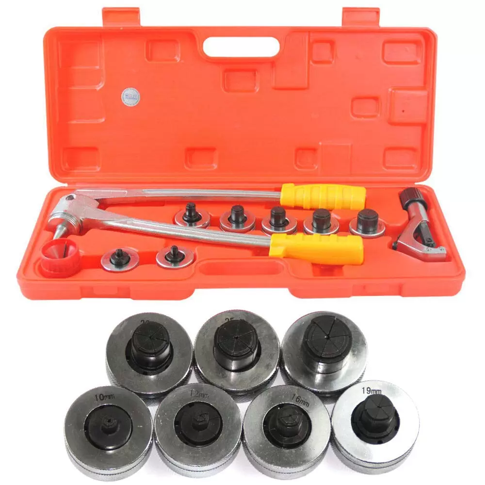 Tube Expansion Tool, Hansemay 7 Level Professional Tube Expander Tool Complete Set with Tube Cutter & Deburring Tool