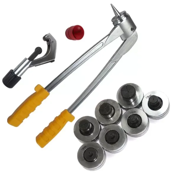 Tube Expansion Tool, Hansemay 7 Level Professional Tube Expander Tool Complete Set with Tube Cutter & Deburring Tool