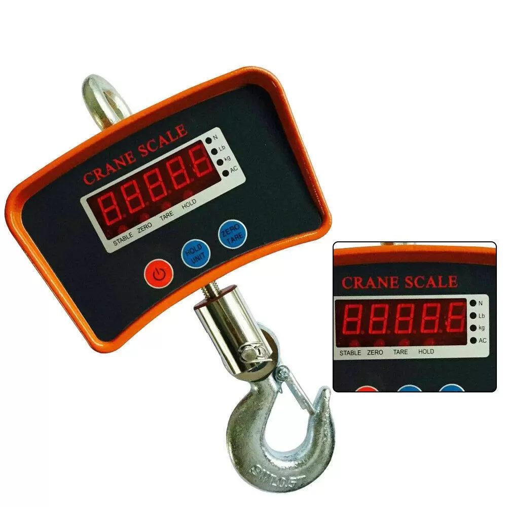 Crane Scale Hanging Scale Heavy Duty Industrial Load Scale 500KG / 1100LBS Crane Scale Hanging Scale Heavy Duty Industrial Load Scale 500KG / 1100LBS