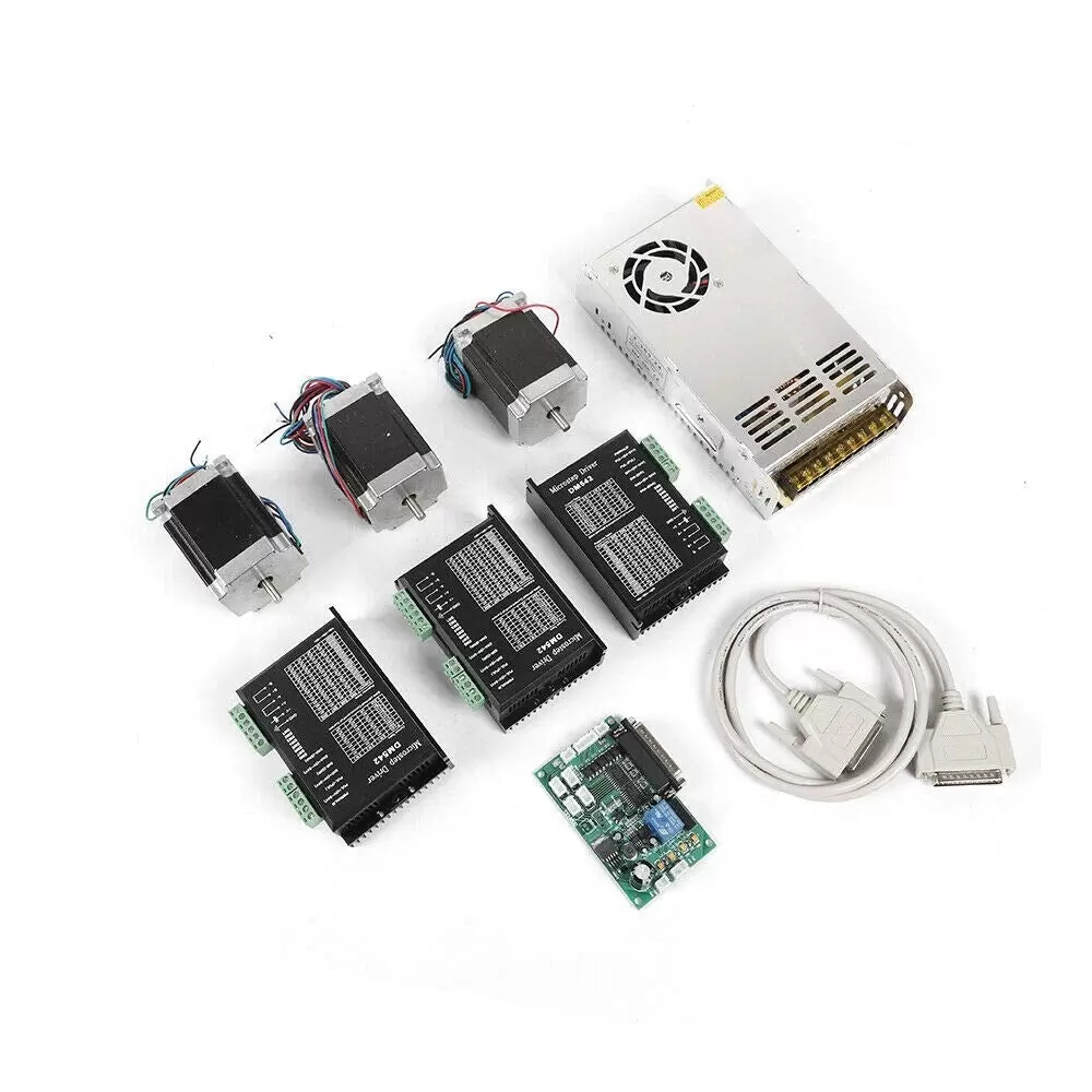 3 Axis Nema 23 Stepper Motor DM542A Stepper Motor 4.2A Stepper Motor + Power Supply Engraving Kit for Milling Machine.