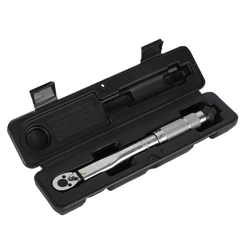 1/4" Torque Wrench, Calibrated Drive, 5-25 Nm, Professional Torque, Adjustable Ratchet, for Auto Repair, with Case