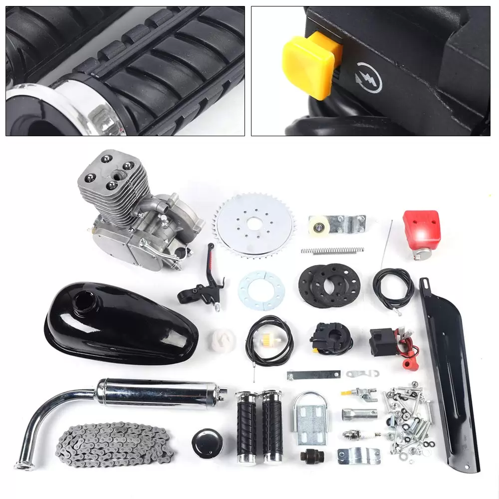 100cc 2 Stroke Gasoline Gasoline Engine Bike Conversion Kit 44 Tooth Sprocket Motorized Gasoline Engine Kits Mountain Bikes Road Bikes 100cc 2 Stroke Gasoline Gasoline Engine Bike Conversion Kit 44 Tooth Sprocket Motorized Gasoline Engine Kits Mountain Bikes Road Bikes