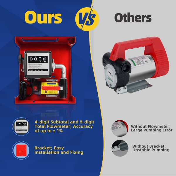 Self-priming Diesel Transfer Pump 230V  50L/min Fuel Pump Oil Pump For Vehicles Construction Sites Farms Tensile Resistance Rust Resistance  Sunproof  Snowproof