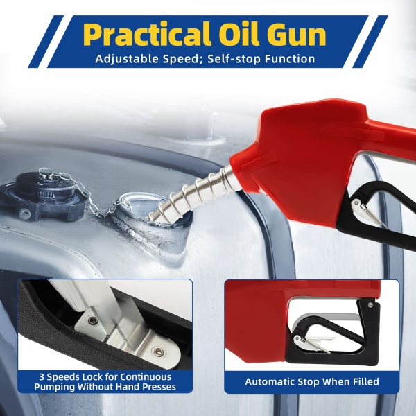 Self-priming Diesel Transfer Pump 230V 50L/min Fuel Pump Oil Pump For Vehicles Construction Sites Farms Tensile Resistance Rust Resistance Sunproof Snowproof Self-priming Diesel Transfer Pump 230V 50L/min Fuel Pump Oil Pump For Vehicles Construction Sites Farms Tensile Resistance Rust Resistance Sunproof Snowproof