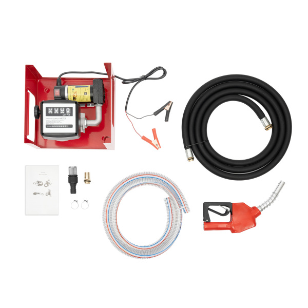 Electric Diesel Pump, 45L/min 12V Fuel Oil Pump Diesel Self-Priming Tool Fuel Pump with Meter Oil Transfer Pump Fuel Transfer and Lubrication