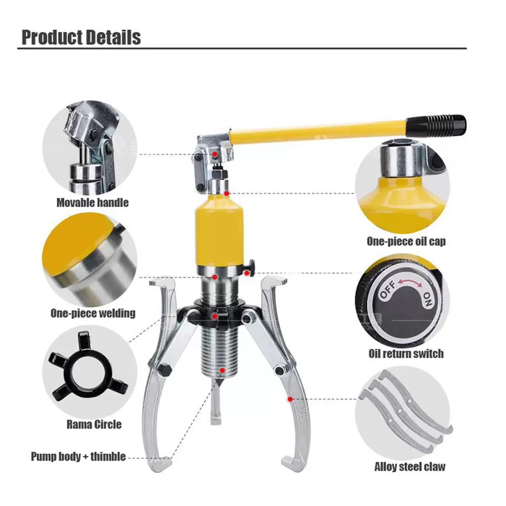 20T Hydraulic Gear Puller, 3 Jaw Hydraulic Gear Puller Kit Jaw Puller Separator 20T Hydraulic Gear Puller, 3 Jaw Hydraulic Gear Puller Kit Jaw Puller Separator