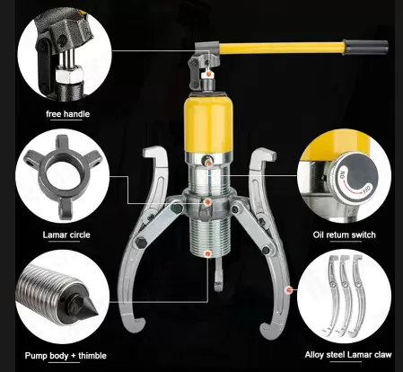 20T Hydraulic Gear Puller, 3 Jaw Hydraulic Gear Puller Kit Jaw Puller Separator