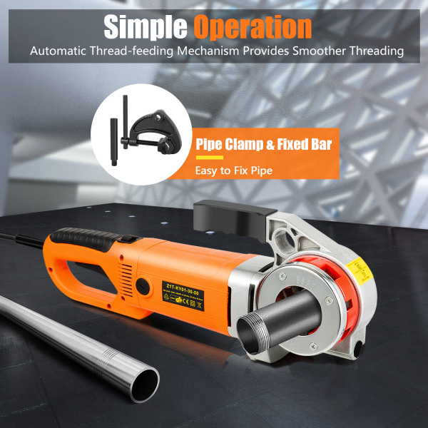 Electric Tapping Kit - 1800W - 50Hz - 2800RPM - Portable Pipe Cutter with 1/2-2"