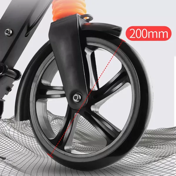 CNCEST Foldable Scooter for Adults up to 100 kg - Adjustable Height (Black)