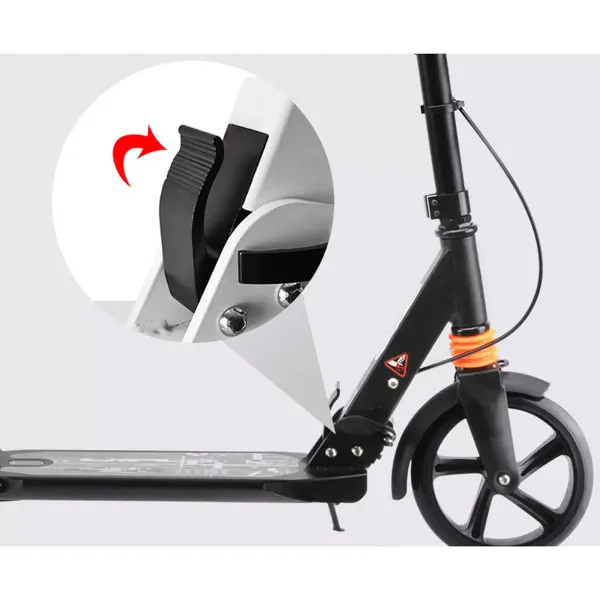 CNCEST Foldable Scooter for Adults up to 100 kg - Adjustable Height (Black) CNCEST Foldable Scooter for Adults up to 100 kg - Adjustable Height (Black)