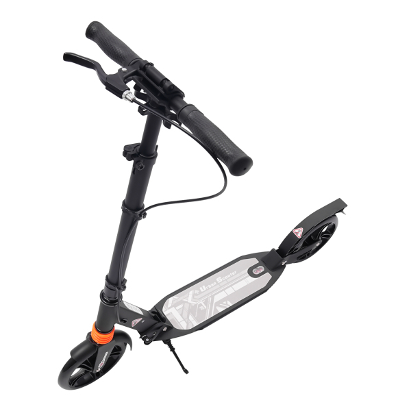 CNCEST Foldable Scooter for Adults up to 100 kg - Adjustable Height (Black)