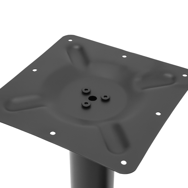 28.35" Table Legs with Double Columns Black Double-leg Table Base Rectangular Base Plate for Bistros Ice Cream Parlors