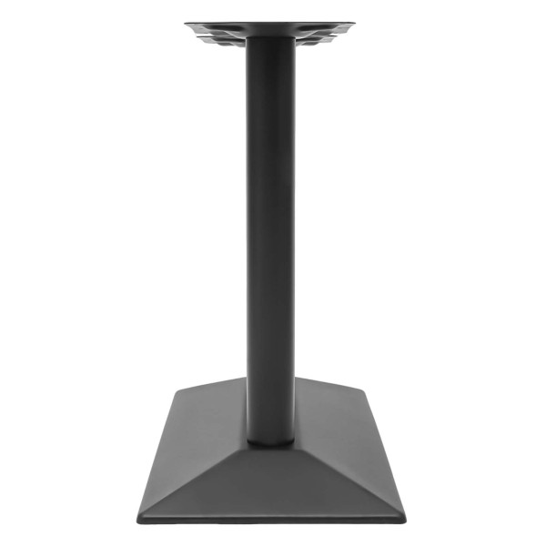 28.35" Table Legs with Double Columns Black Double-leg Table Base Rectangular Base Plate for Bistros Ice Cream Parlors