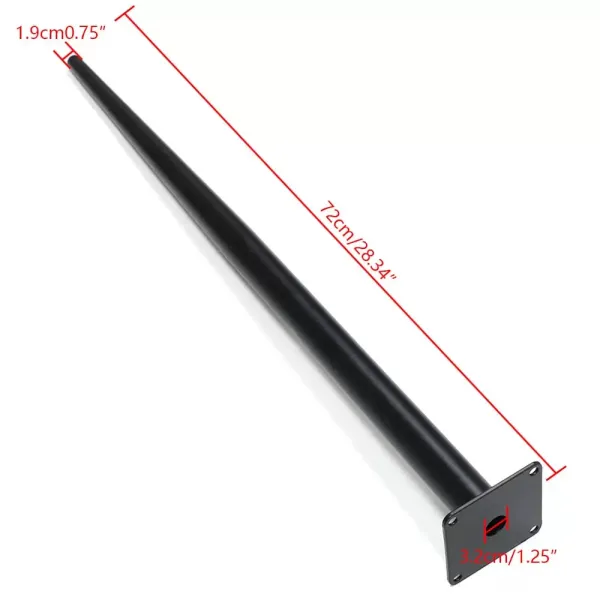 4 x 72 cm Tapered Table Legs Sturdy and Durable Powder Coated Steel Legs Metal Black for Living Room Office Bedroom 4 x 72 cm Tapered Table Legs Sturdy and Durable Powder Coated Steel Legs Metal Black for Living Room Office Bedroom