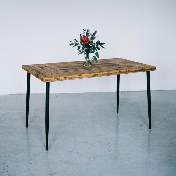 4 x 72 cm Tapered Table Legs Sturdy and Durable Powder Coated Steel Legs Metal Black for Living Room Office Bedroom