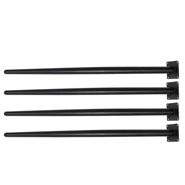 4 x 72 cm Tapered Table Legs Sturdy and Durable Powder Coated Steel Legs Metal Black for Living Room Office Bedroom