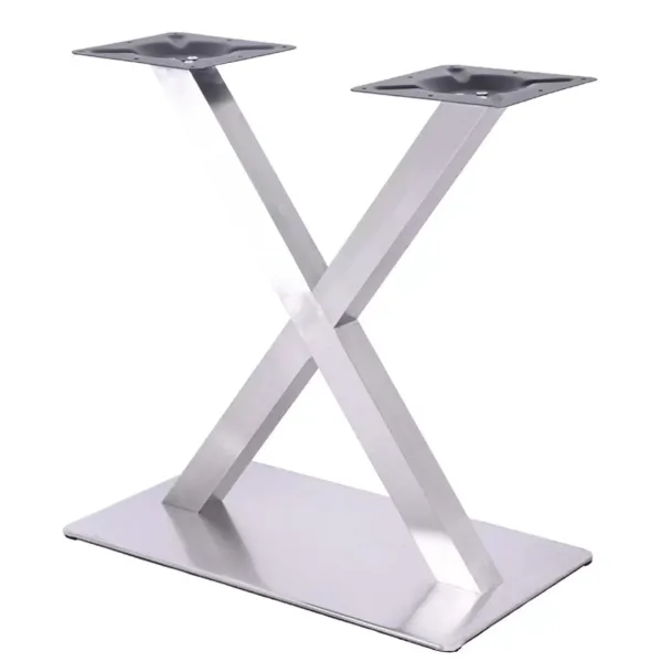 Stainless Steel Table Frame Model X Base Table Base Bistro Table Gastro Table Beautiful and High-quality Double Table Base for Placing Coffee Tables