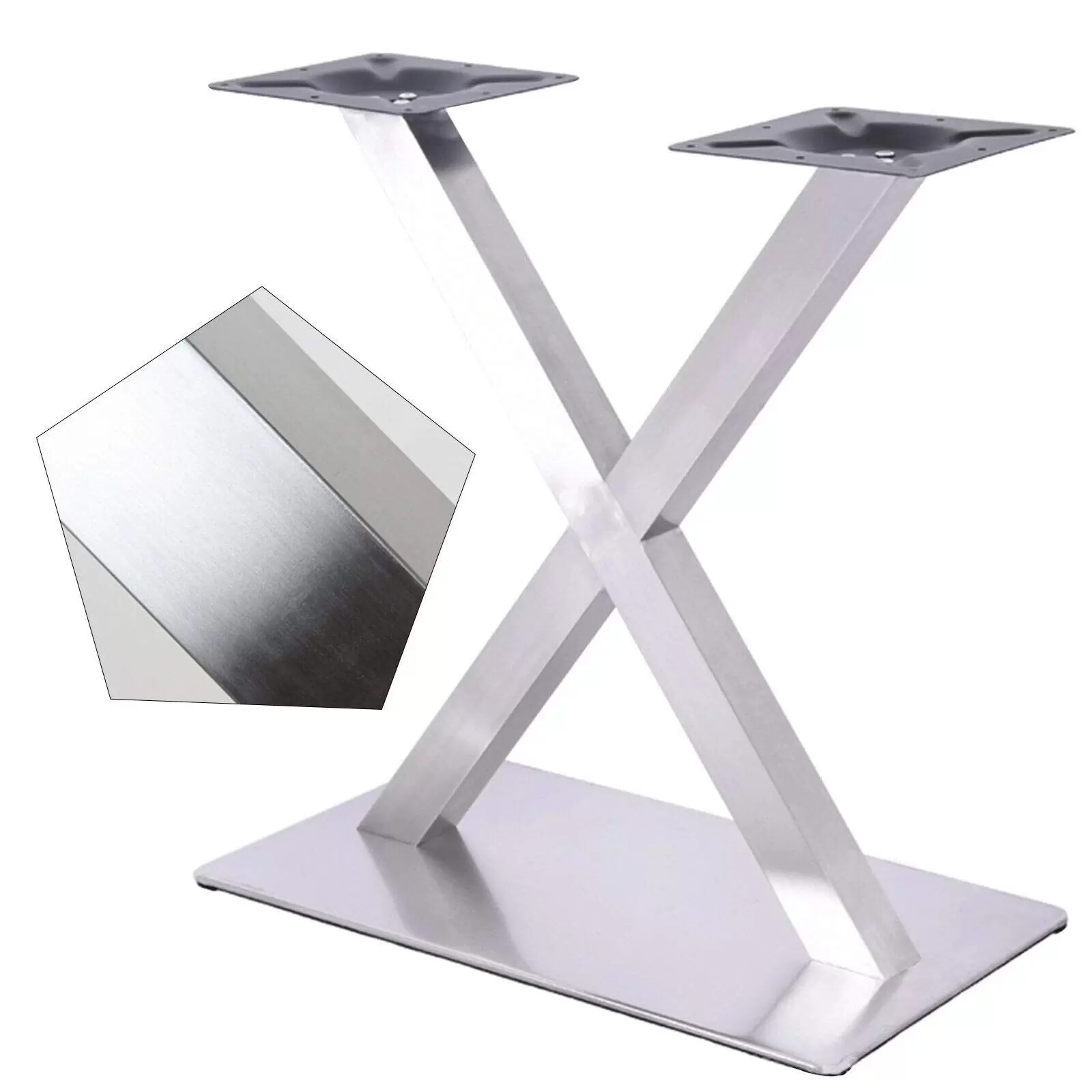 Stainless Steel Table Frame Model X Base Table Base Bistro Table Gastro Table Beautiful and High-quality Double Table Base for Placing Coffee Tables Stainless Steel Table Frame Model X Base Table Base Bistro Table Gastro Table Beautiful and High-quality Double Table Base for Placing Coffee Tables