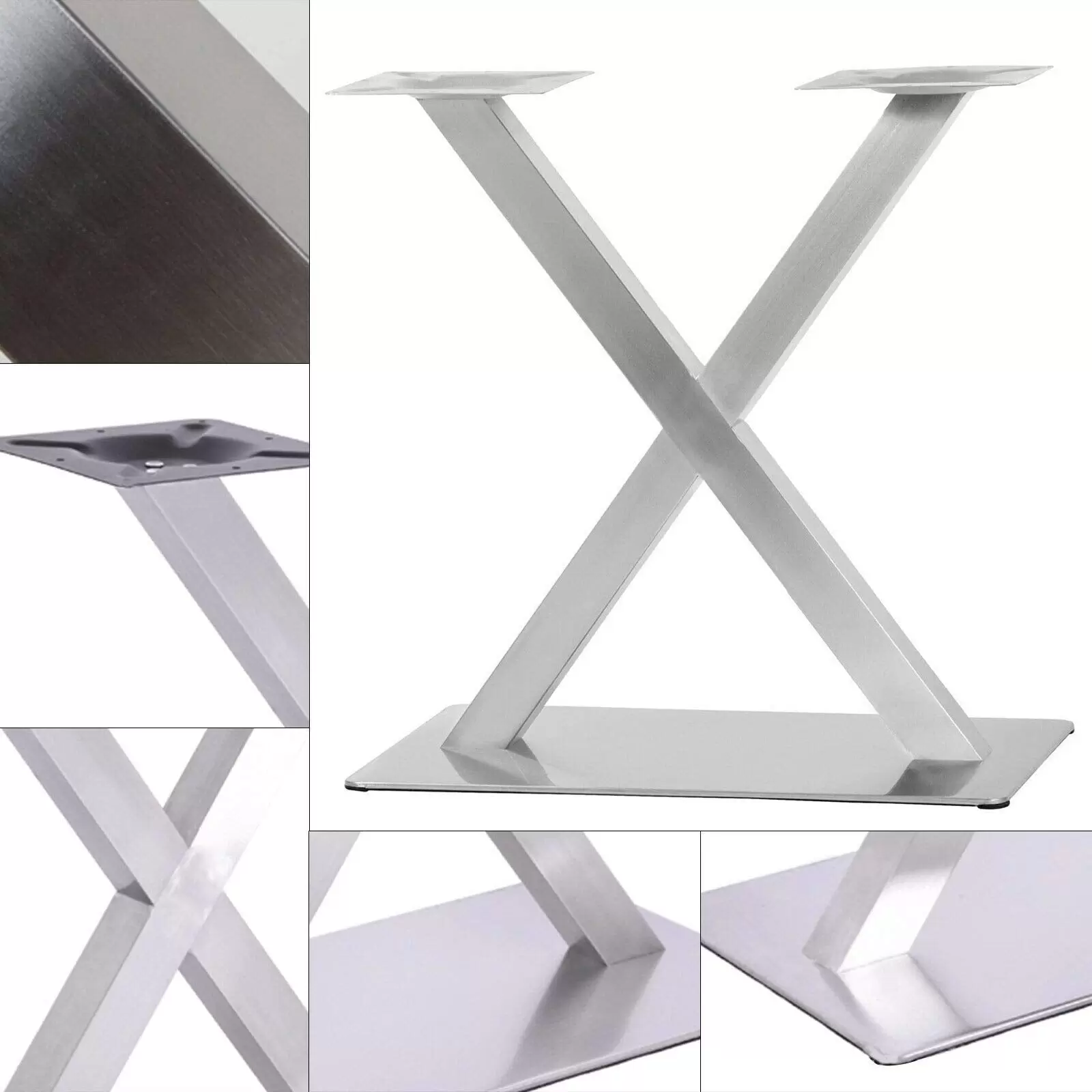 Stainless Steel Table Frame Model X Base Table Base Bistro Table Gastro Table Beautiful and High-quality Double Table Base for Placing Coffee Tables Stainless Steel Table Frame Model X Base Table Base Bistro Table Gastro Table Beautiful and High-quality Double Table Base for Placing Coffee Tables