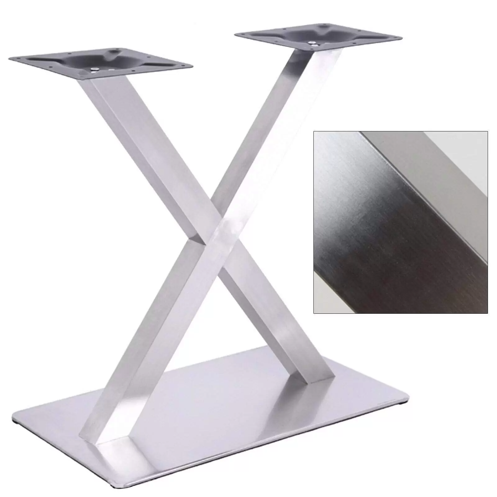 Stainless Steel Table Frame Model X Base Table Base Bistro Table Gastro Table Beautiful and High-quality Double Table Base for Placing Coffee Tables Stainless Steel Table Frame Model X Base Table Base Bistro Table Gastro Table Beautiful and High-quality Double Table Base for Placing Coffee Tables
