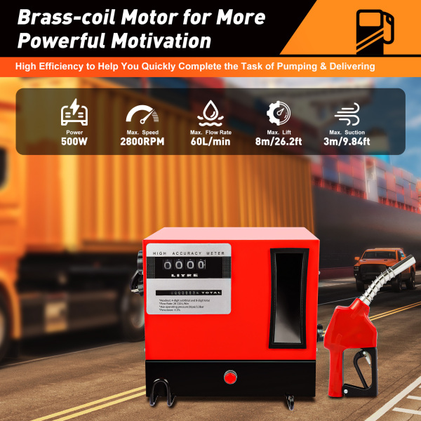 Self-priming Diesel Pump 550 W - Automatic shut-off - Fuel Oil Pump 60 l/min Diesel Pump Diesel Fuel for Vehicles Outdoor Fuel-powered Equipment Self-priming Diesel Pump 550 W - Automatic shut-off - Fuel Oil Pump 60 l/min Diesel Pump Diesel Fuel for Vehicles Outdoor Fuel-powered Equipment