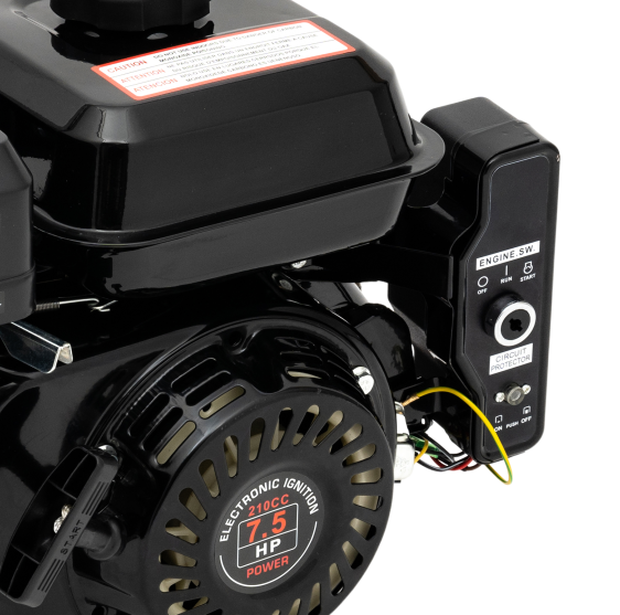 212 cm³ 4-stroke Petrol Engine - 7.5 Hp Ohv Column Engine - Easy Start With Electric Start - 1 Cylinder