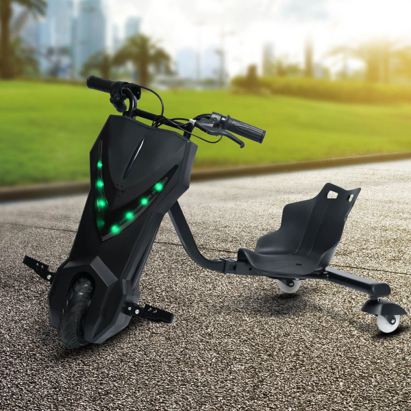 Driving Scooter Drift Scooter for Kids 360° E-Scooter Drifting GoKart Drifter Tricycle Trike 250W For Children Between 3.28-5.57ft Black