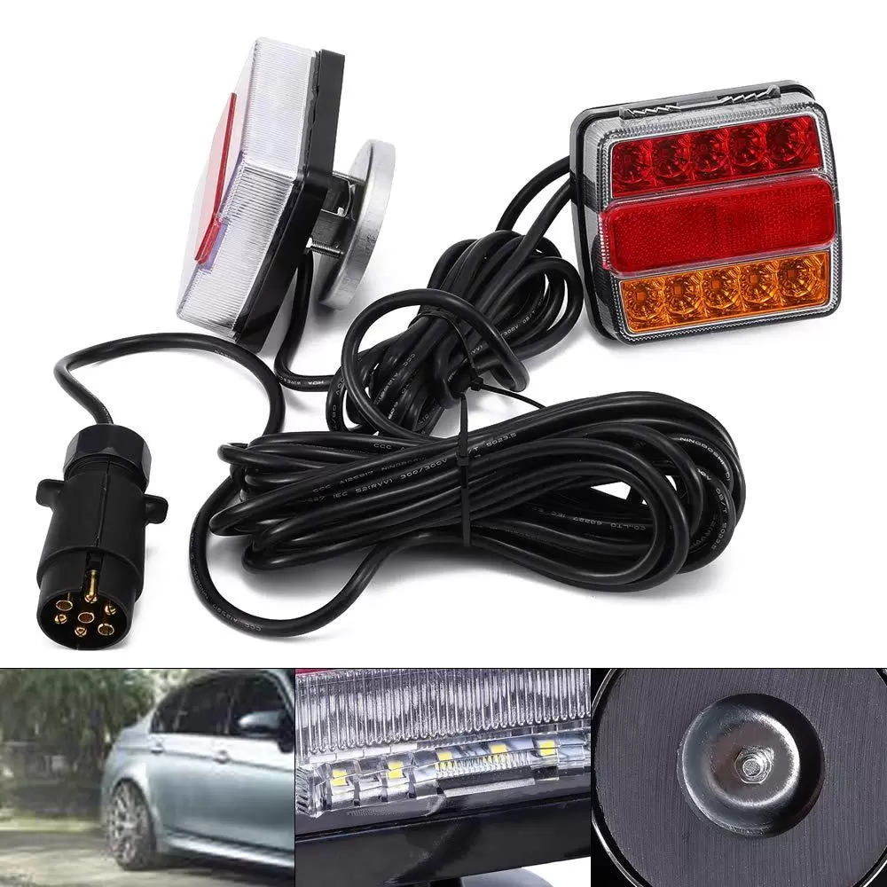2 Piece LED Tail Light Kit 12V for Car Trailer Tail Light Trailer Lighting Lights 7 Pin Connector