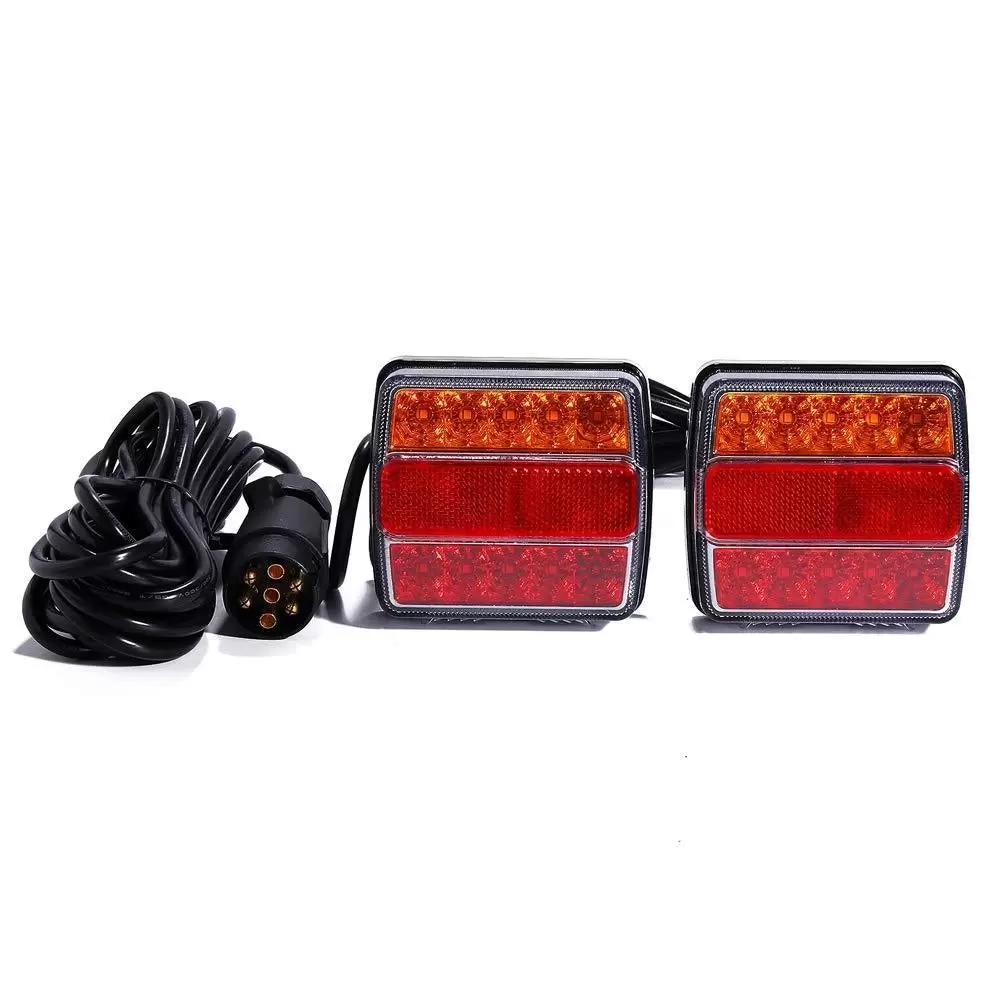 2 Piece LED Tail Light Kit 12V for Car Trailer Tail Light Trailer Lighting Lights 7 Pin Connector 2 Piece LED Tail Light Kit 12V for Car Trailer Tail Light Trailer Lighting Lights 7 Pin Connector