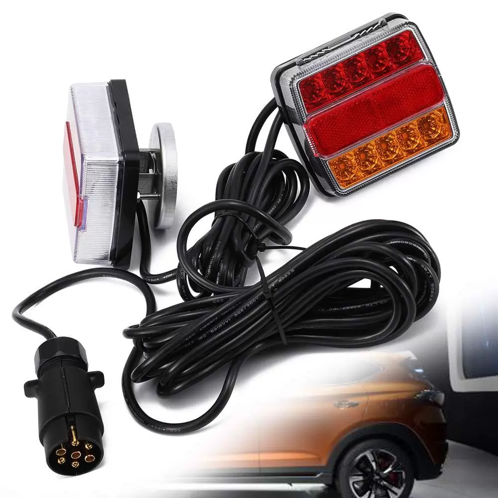 2 Piece LED Tail Light Kit 12V for Car Trailer Tail Light Trailer Lighting Lights 7 Pin Connector 2 Piece LED Tail Light Kit 12V for Car Trailer Tail Light Trailer Lighting Lights 7 Pin Connector
