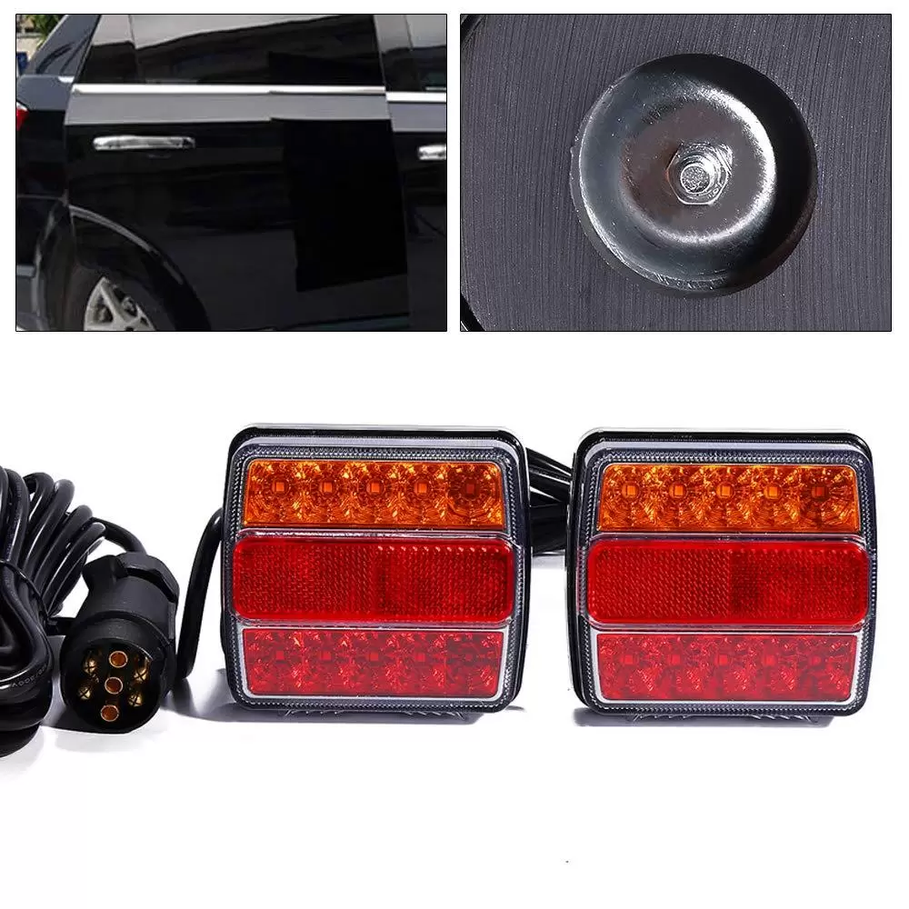 2 Piece LED Tail Light Kit 12V for Car Trailer Tail Light Trailer Lighting Lights 7 Pin Connector 2 Piece LED Tail Light Kit 12V for Car Trailer Tail Light Trailer Lighting Lights 7 Pin Connector