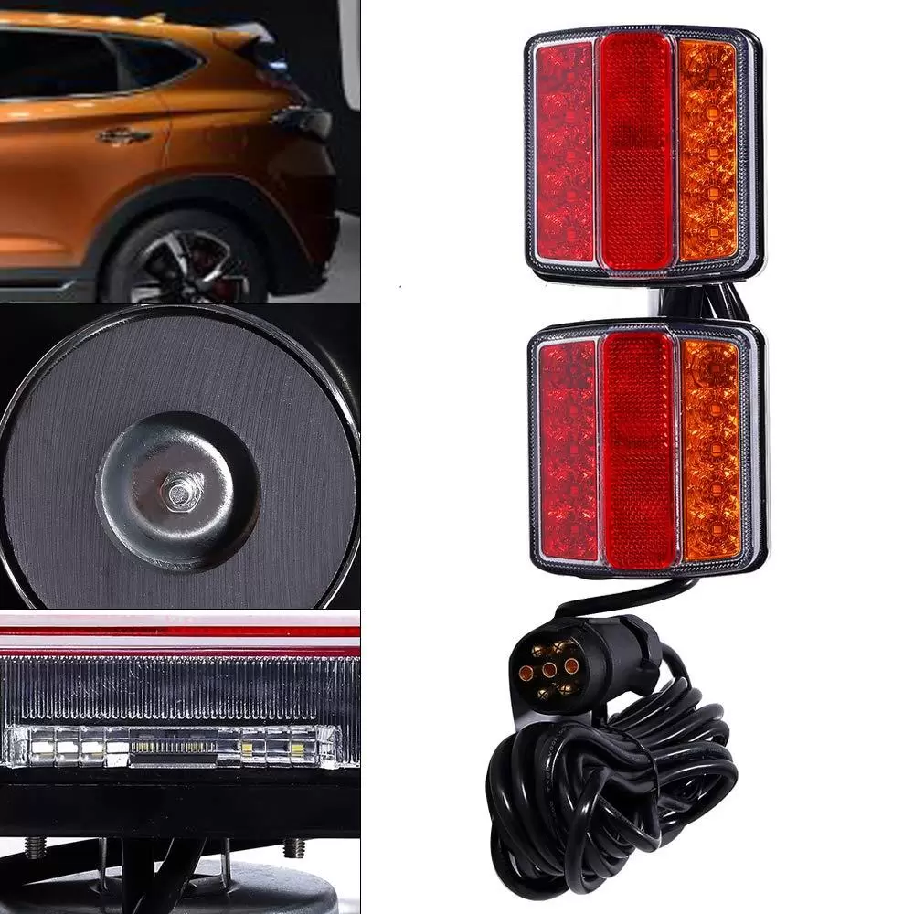 2 Piece LED Tail Light Kit 12V for Car Trailer Tail Light Trailer Lighting Lights 7 Pin Connector 2 Piece LED Tail Light Kit 12V for Car Trailer Tail Light Trailer Lighting Lights 7 Pin Connector